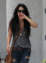 Vanessa Hudgens wears Tiger Lily jewelry's Swarovski Crystal Layer Necklace